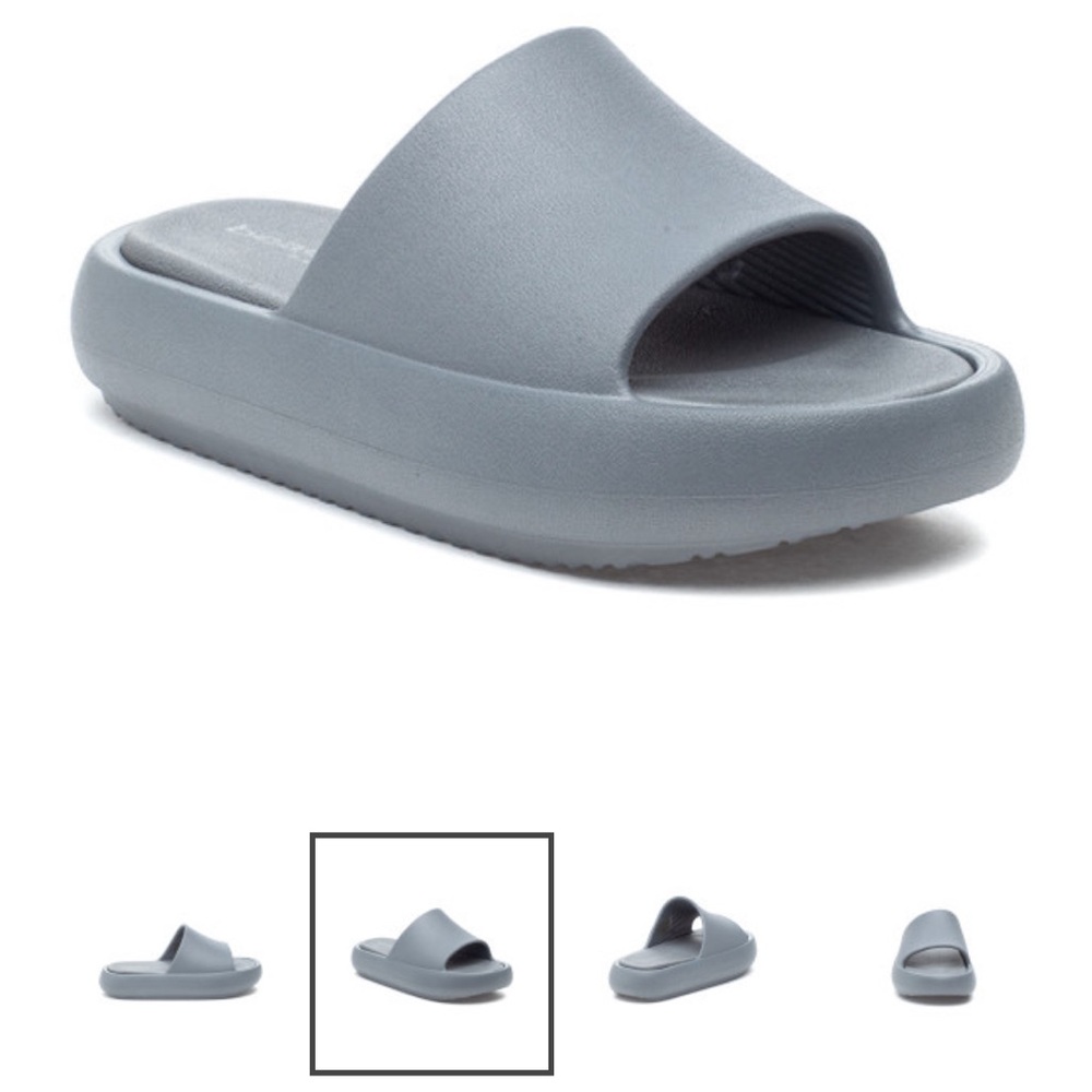 J Slides Beach Slides Grey Women’s Size 8 EVA Squish NWOB